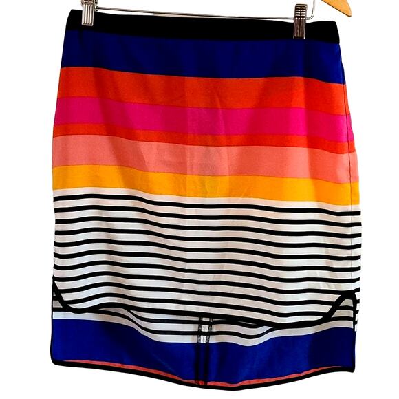 ASOS Women's Multicolor Striped High-Low Skirt - Size 10 - Picture 4 of 7